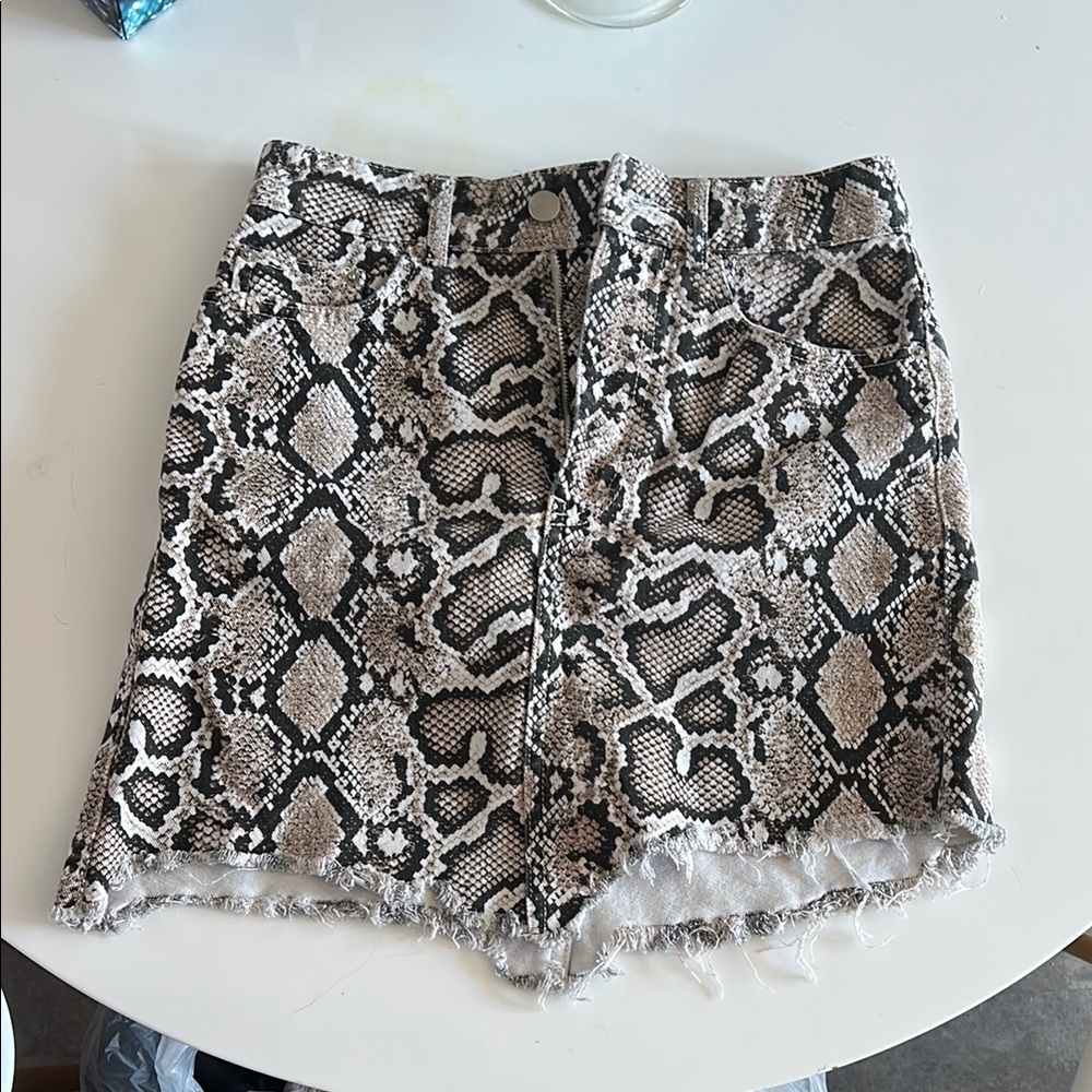 Snakeskin Print Women's Skirt